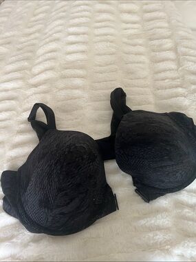 Torrid front snap Black Textured Molded Underwire Bra for Everyday Support